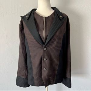 Steam Trunk Brown and Black Tuxedo Style Jacket - Size M/L